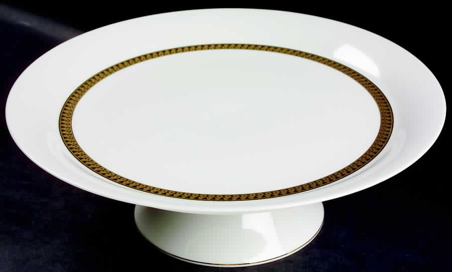 Inca Gold 11" Diameter Pedestal Cake Stand by Nikko-1