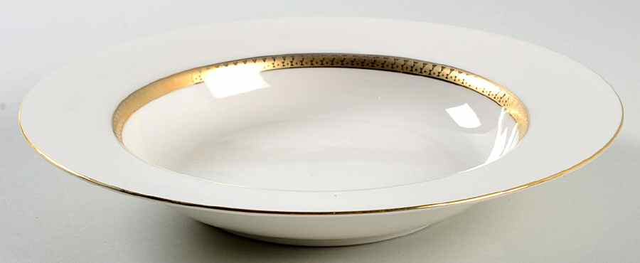 Inca Gold Large Rim Soup Bowl by Nikko-1