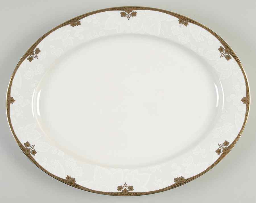 Ambrosia 14" Oval Serving Platter by Nikko-1