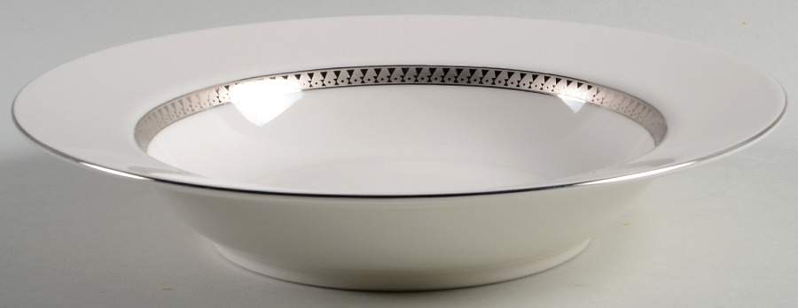 Inca Platinum Large Rim Soup Bowl by Nikko-1