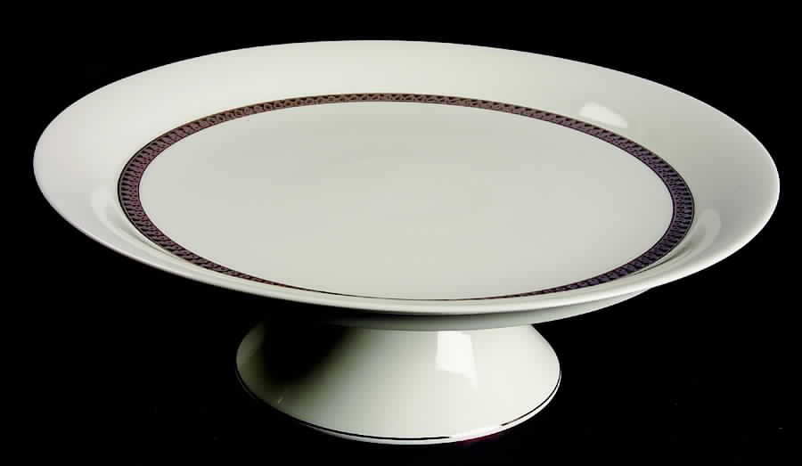 Inca Platinum 11" Diameter Pedestal Cake Stand by Nikko-1