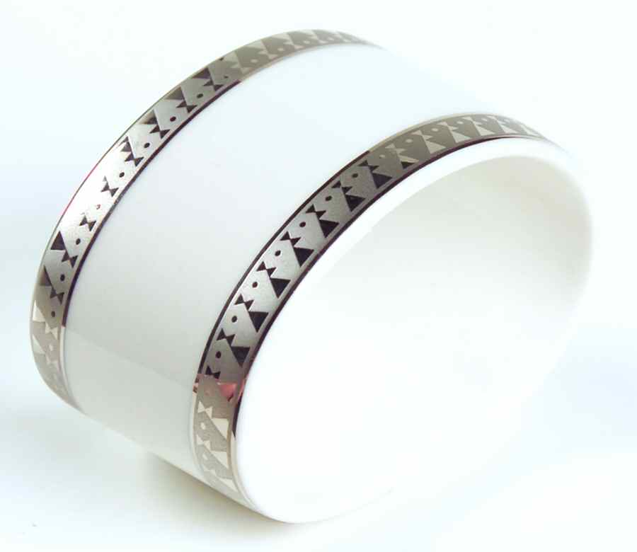 Inca Platinum Napkin Ring by Nikko-1