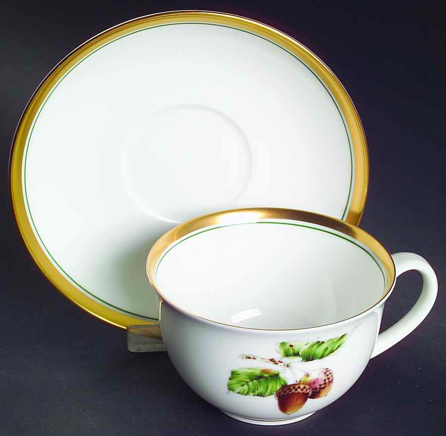 Summers Bounty Flat Cup & Saucer Set by Nikko-1