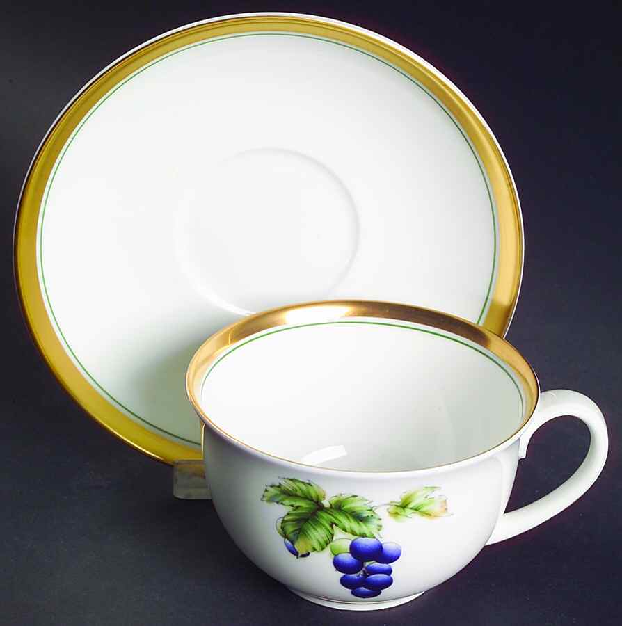 Summers Bounty Flat Cup & Saucer Set by Nikko-1