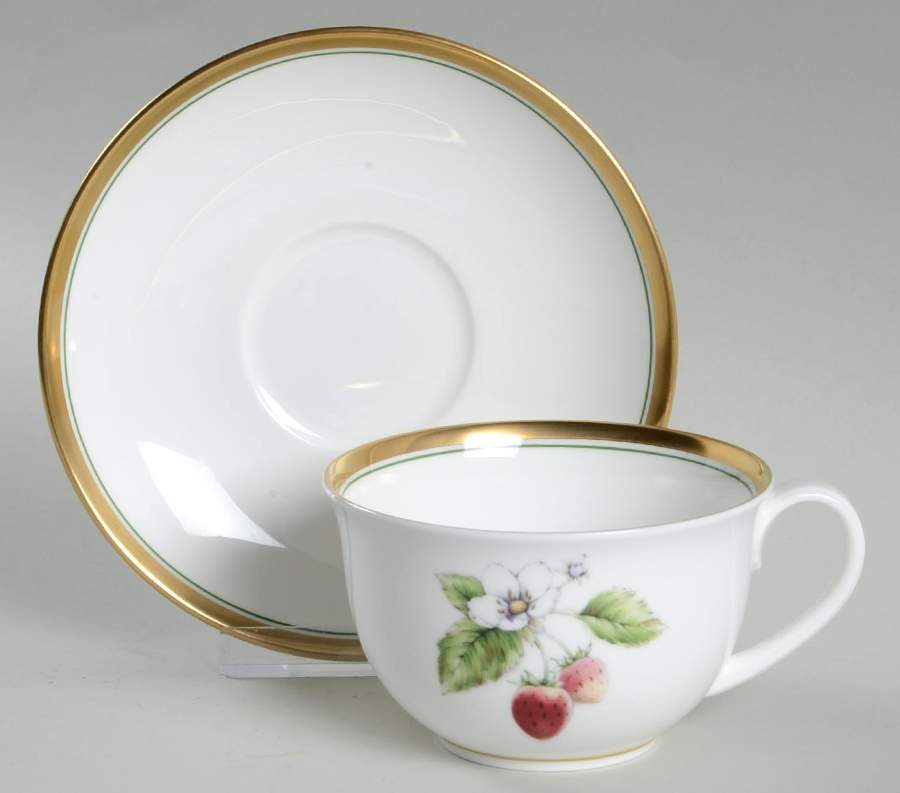 Summers Bounty Flat Cup & Saucer Set by Nikko-1