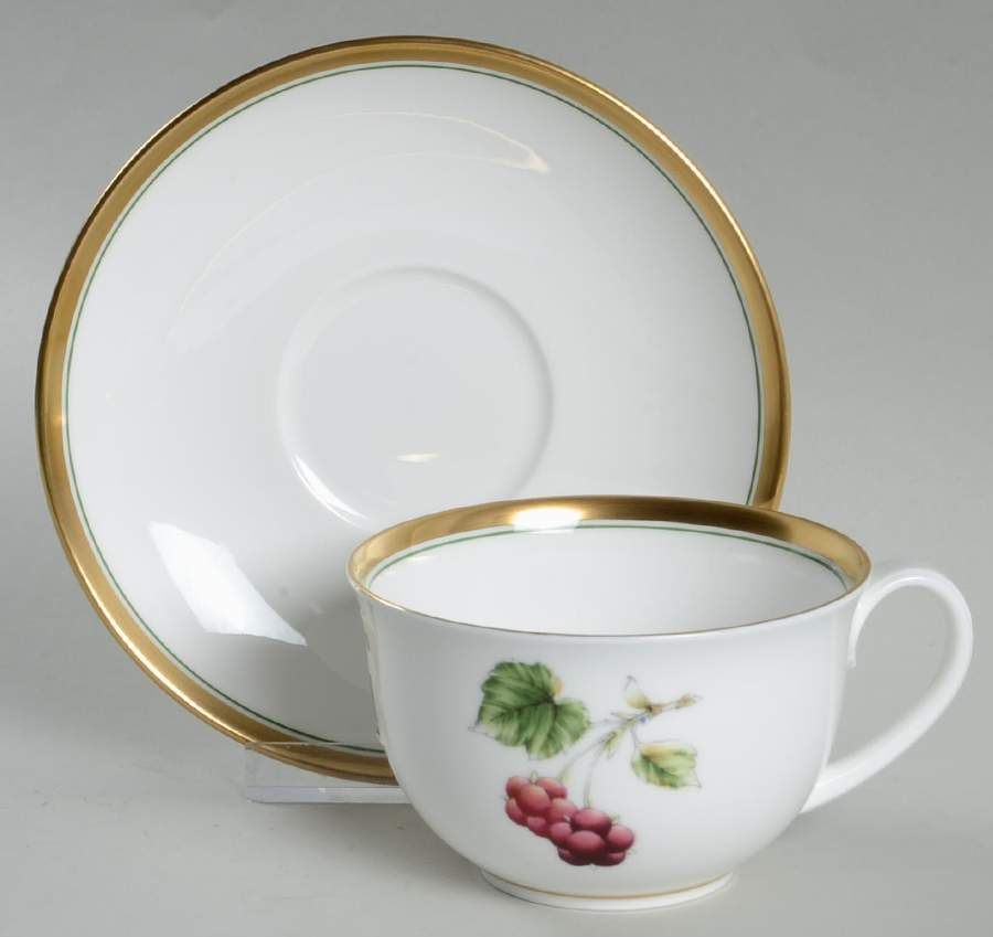 Summers Bounty Flat Cup & Saucer Set by Nikko-1