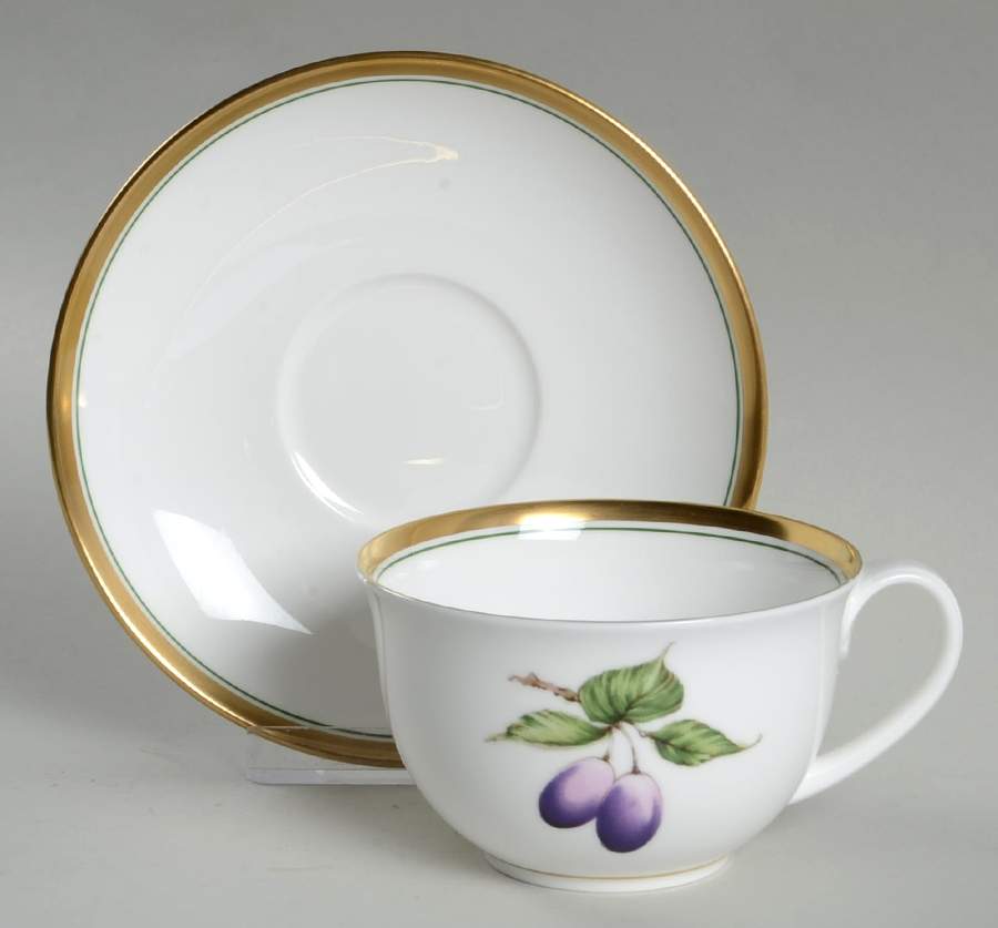 Summers Bounty Flat Cup & Saucer Set by Nikko-1