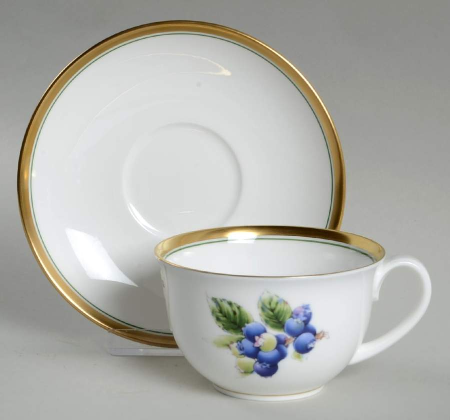 Summers Bounty Flat Cup & Saucer Set by Nikko-1