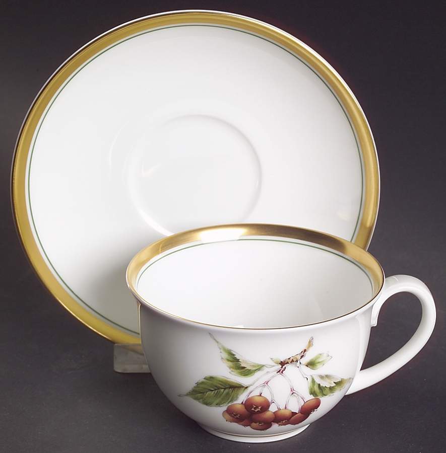 Summers Bounty Flat Cup & Saucer Set by Nikko-1