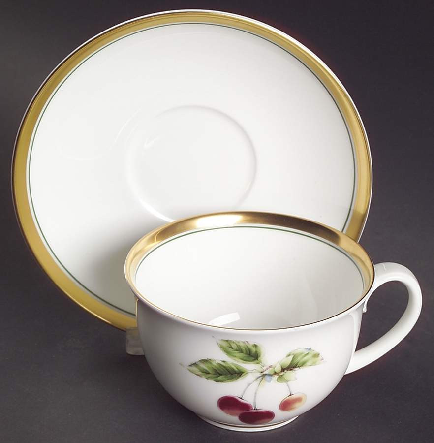 Summers Bounty Flat Cup & Saucer Set by Nikko-1