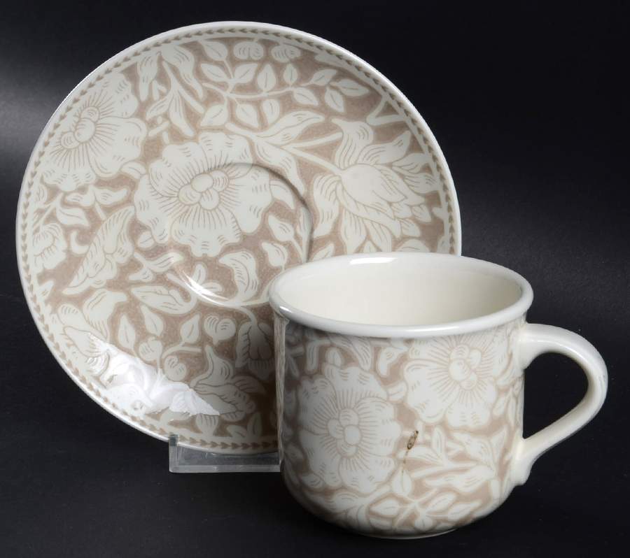 Mallow Sand Flat Cup & Saucer Set by Nikko-1
