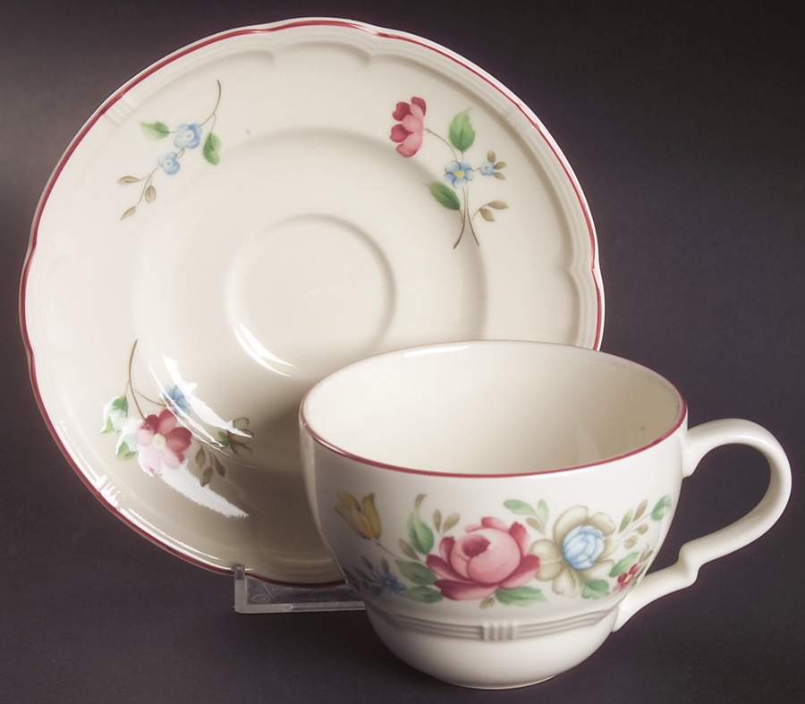 Alsace Flat Cup & Saucer Set by Nikko-1