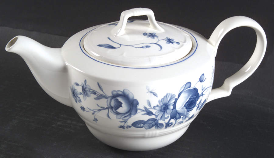 Antoinette Blue Teapot & Lid by Nikko-1