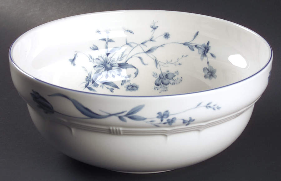 Antoinette Blue 9" Round Vegetable Bowl by Nikko-1