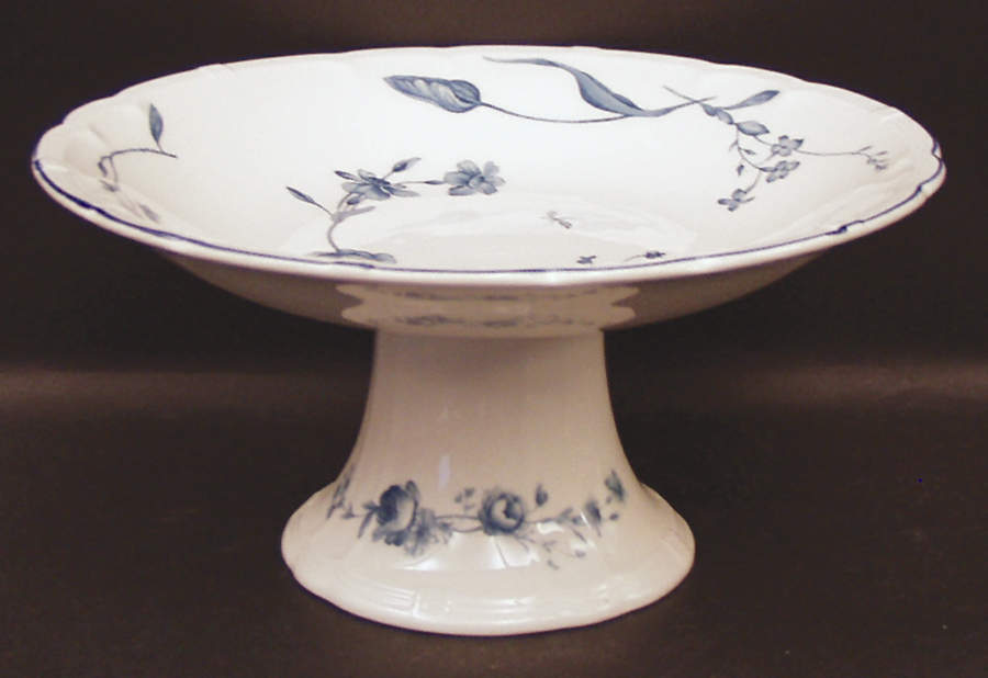 Antoinette Blue Round Compote (Height X Width) by Nikko-1