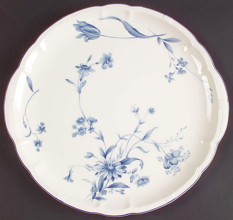 Antoinette Blue Handled Cake Plate by Nikko-1