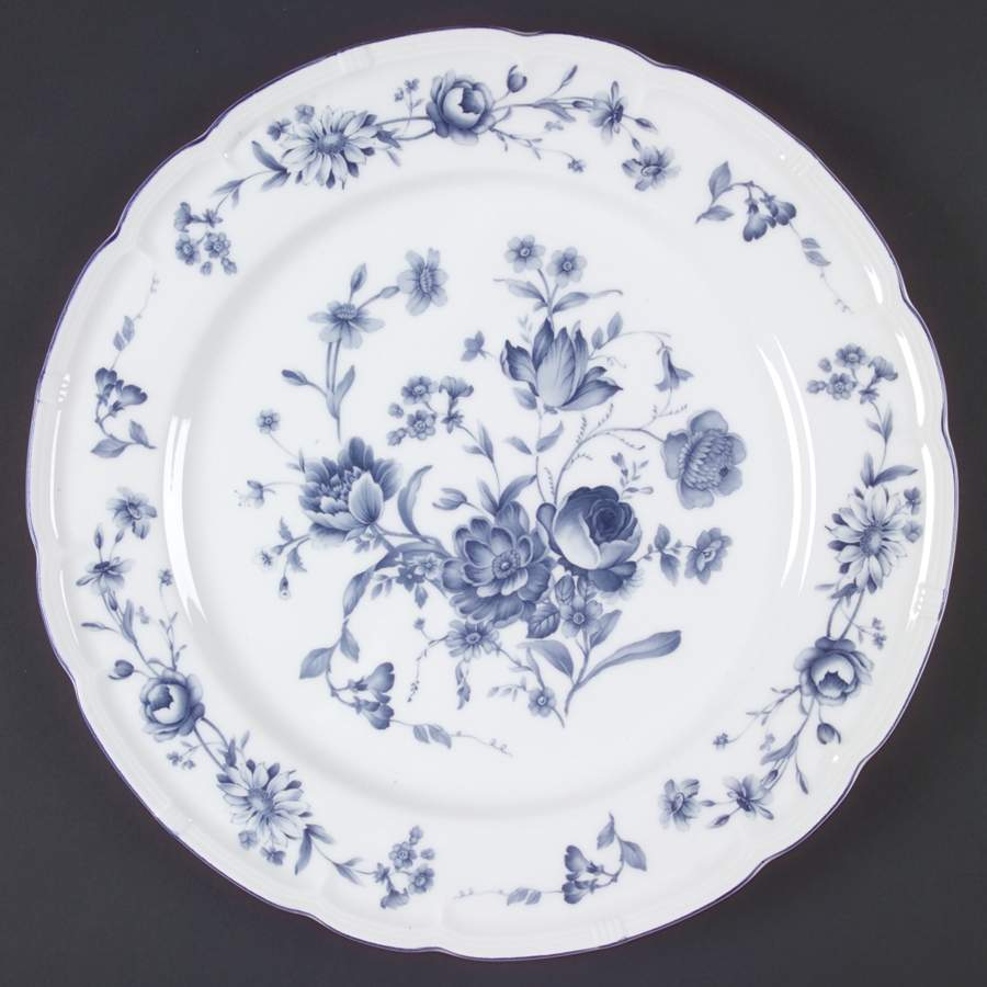 Antoinette Blue 13" Chop Plate (Round Platter) by Nikko-1