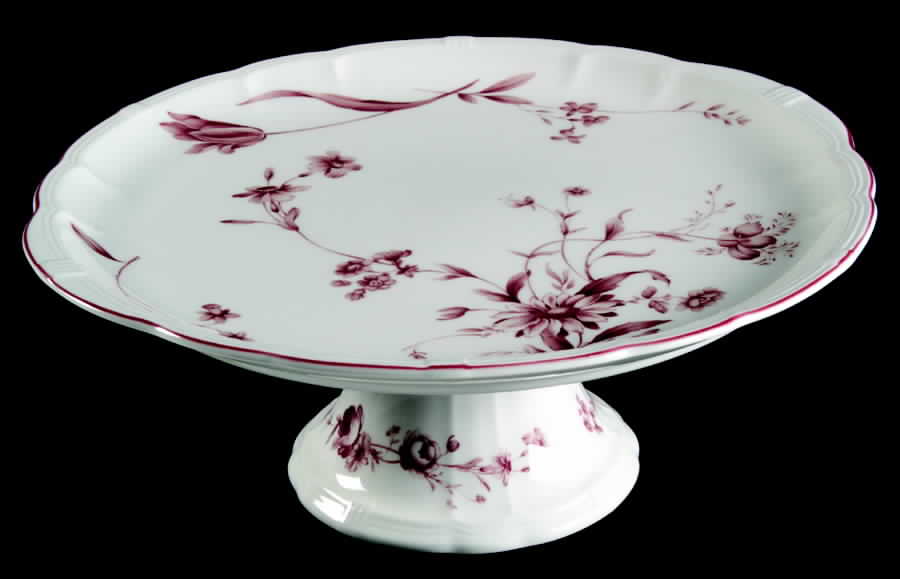 Antoinette Pink 11" Diameter Pedestal Cake Stand by Nikko-1