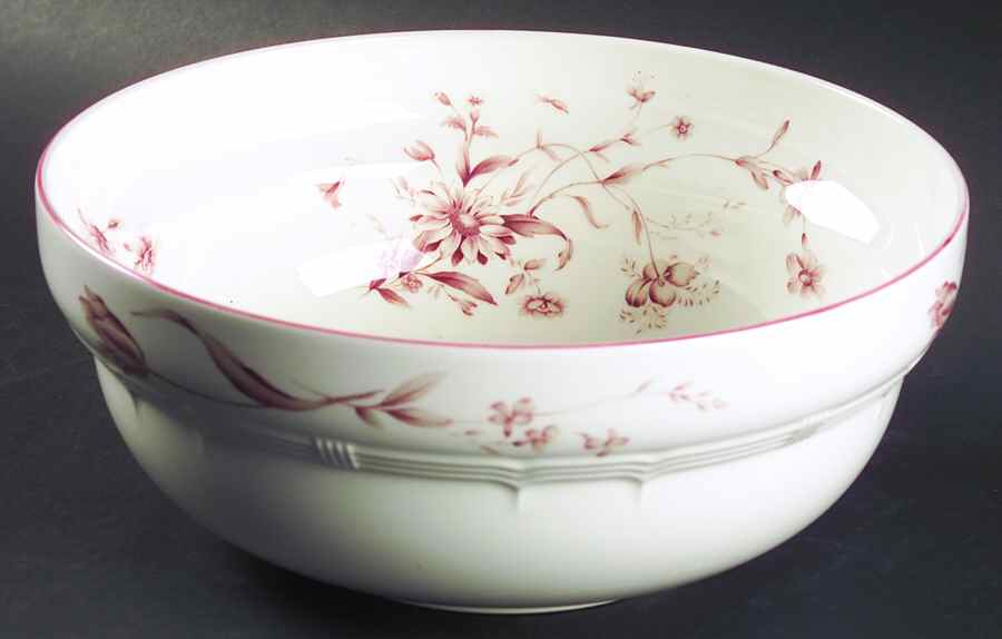 Antoinette Pink 9" Round Vegetable Bowl by Nikko-1