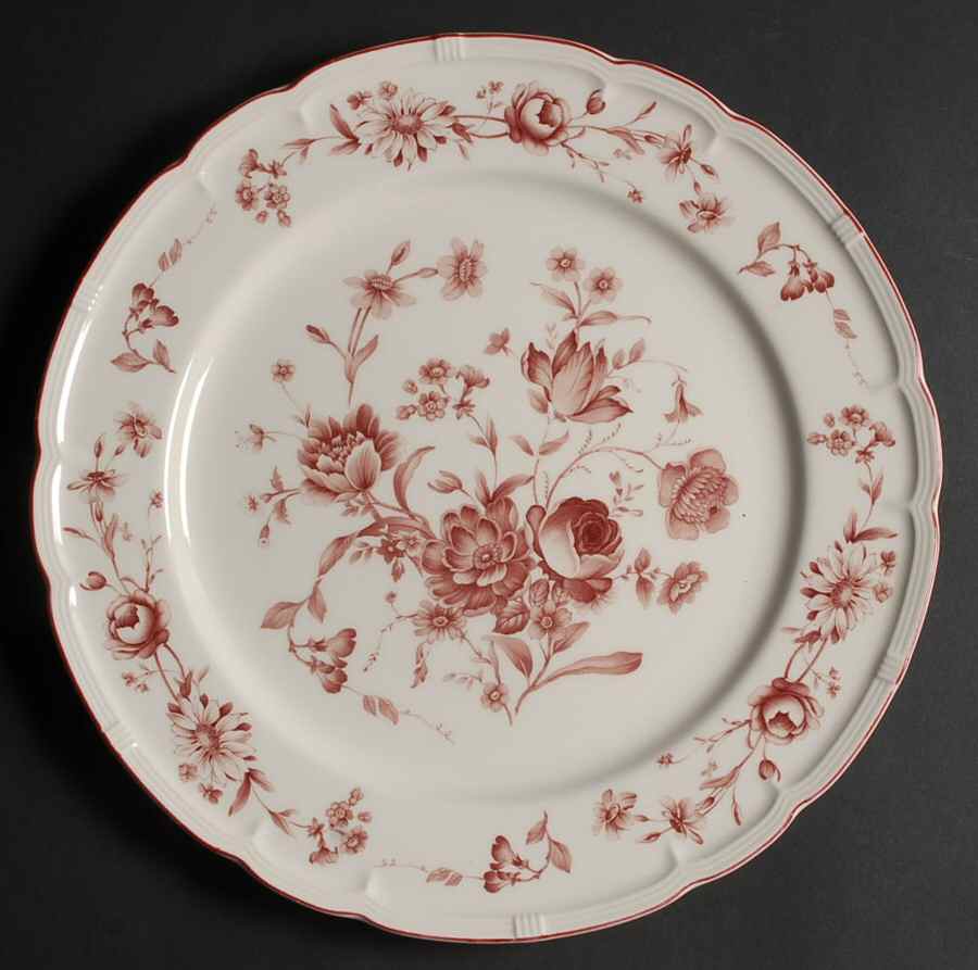 Antoinette Pink 13" Chop Plate (Round Platter) by Nikko-1