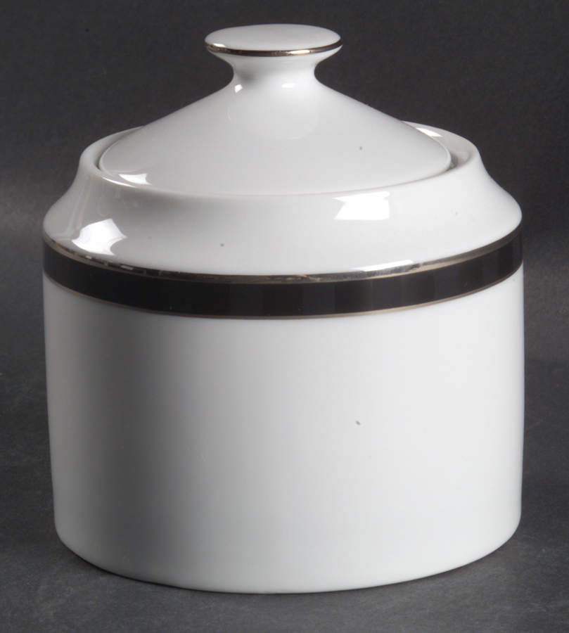 Black Tie Sugar Bowl & Lid by Nikko-1