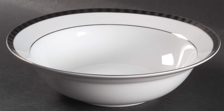 Black Tie 9" Round Vegetable Bowl by Nikko-1