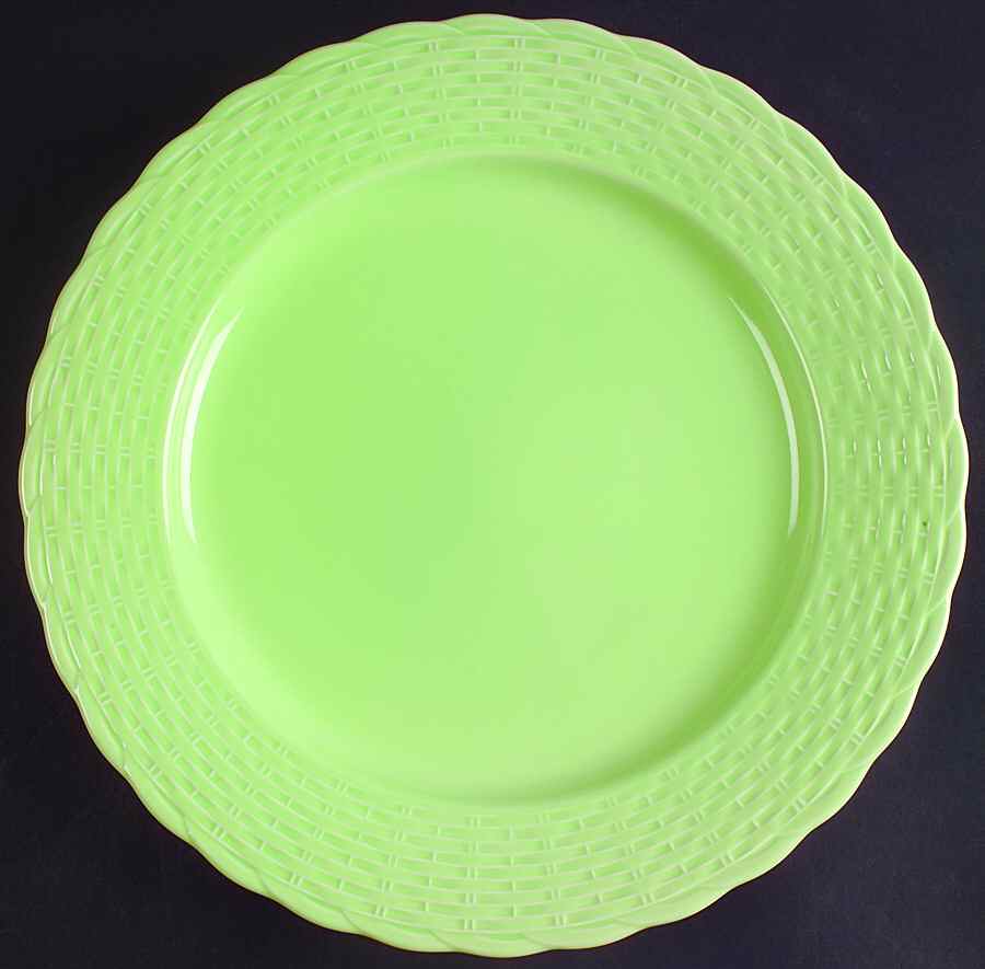 Woodbury Basket Lime Service Plate (Charger) by Nikko-1