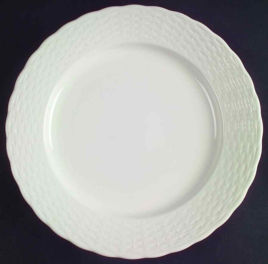 Woodbury Basket White Service Plate (Charger) by Nikko-1