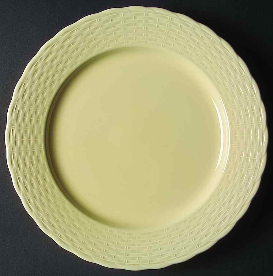 Woodbury Basket Yellow Service Plate (Charger) by Nikko-1