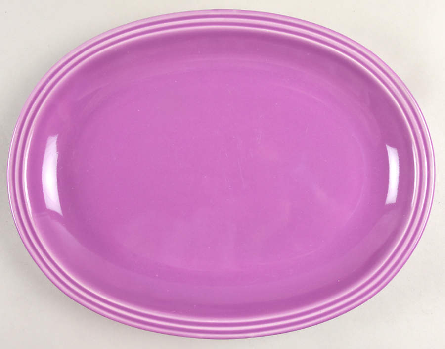 Flamingo Orchid 13" Oval Serving Platter by Nancy Calhoun-1
