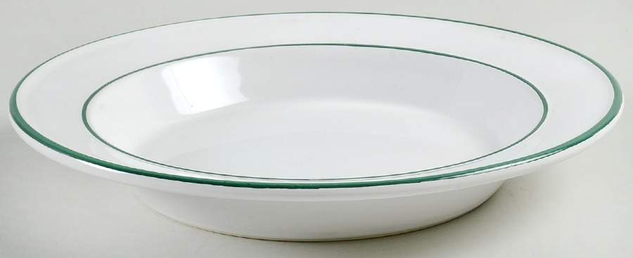 Bistro Bands Green Large Rim Soup Bowl by Nancy Calhoun-1