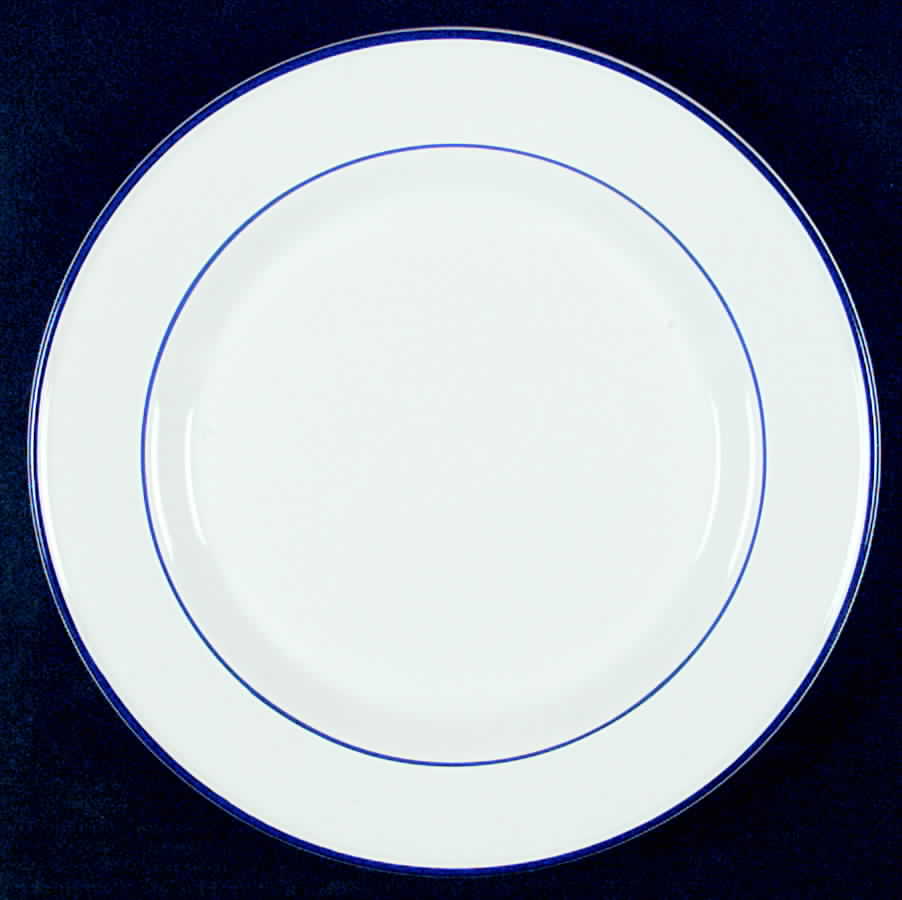 Bistro Bands Blue Dinner Plate by Nancy Calhoun-1