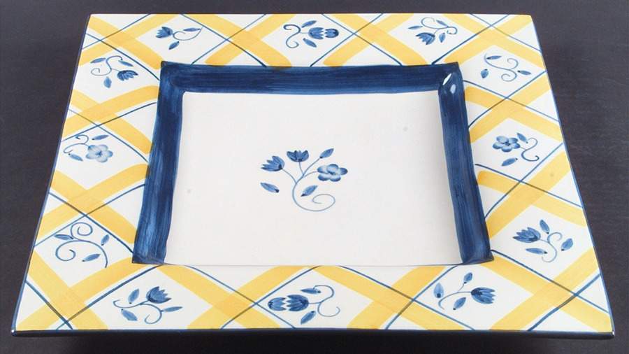 Santana 14" Square Platter by Nancy Calhoun-1