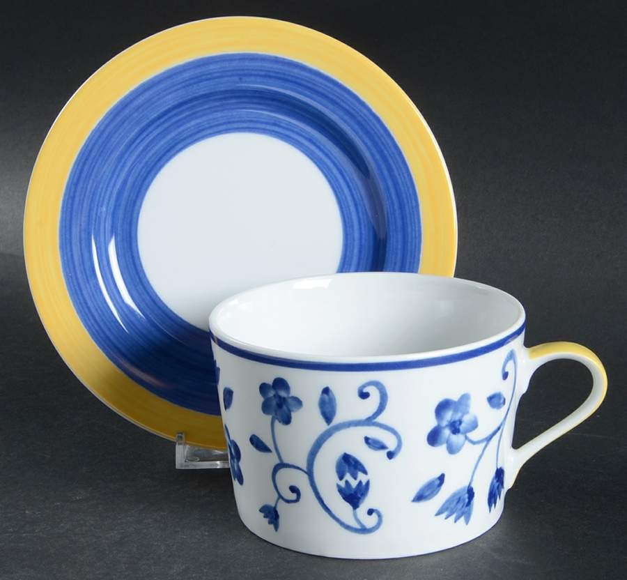 Santana Jumbo Cup & Saucer Set by Nancy Calhoun-1