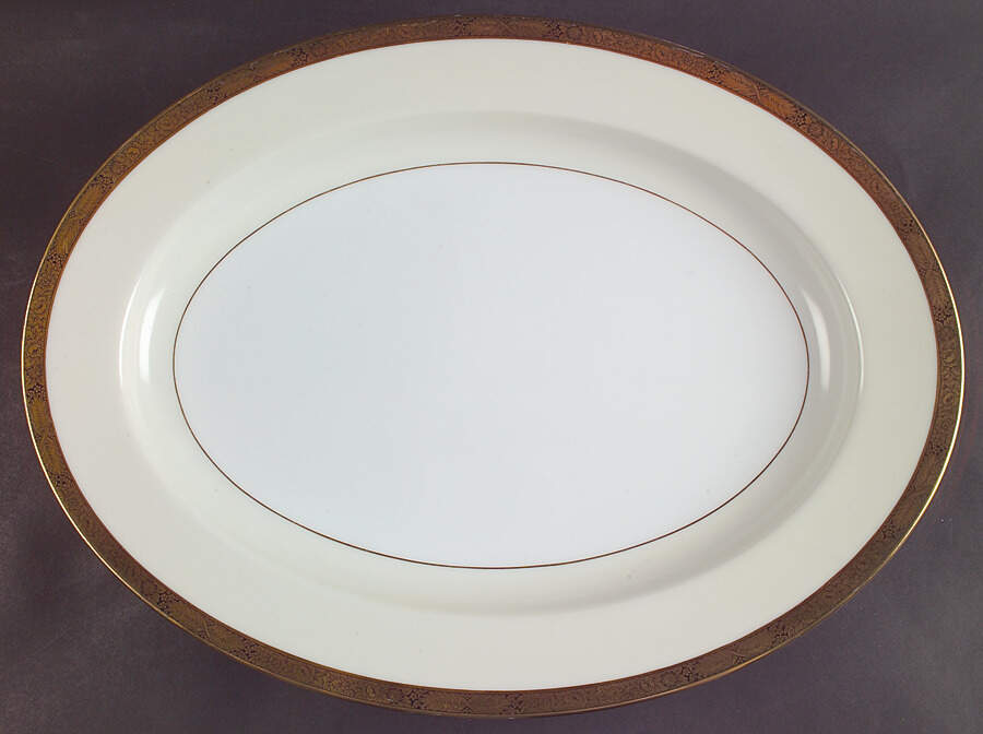 Goldkin (5675) 16" Oval Serving Platter by Noritake-1
