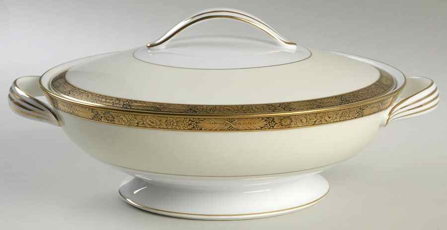 Goldkin (5675) Round Covered Vegetable by Noritake-1