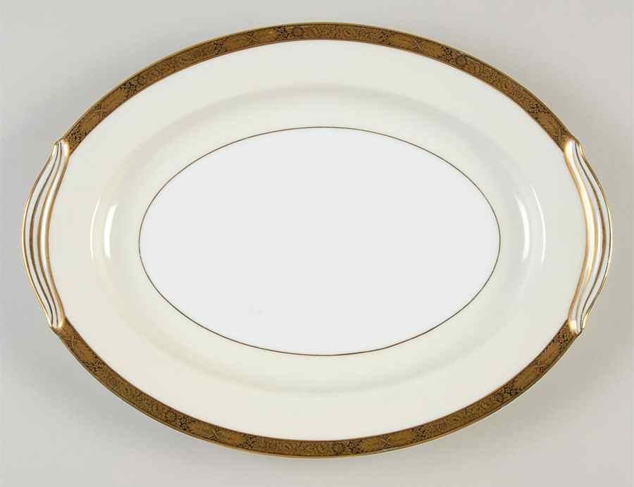 Goldkin (5675) 13" Oval Serving Platter by Noritake-1