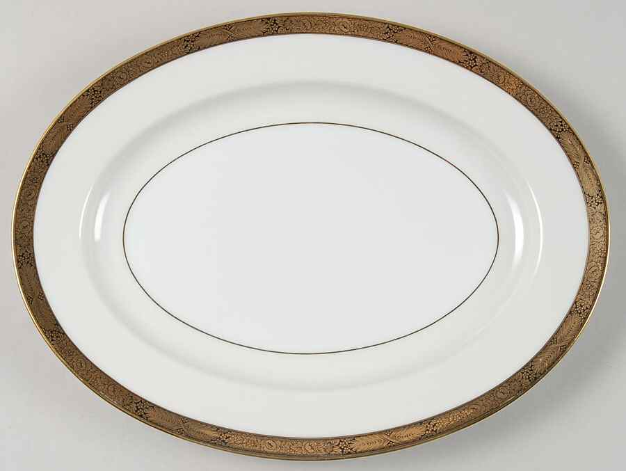 Goldkin (5675) 11" Oval Serving Platter by Noritake-1