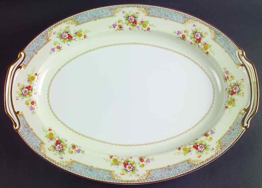 Bluedawn (4715) 16" Oval Serving Platter by Noritake-1