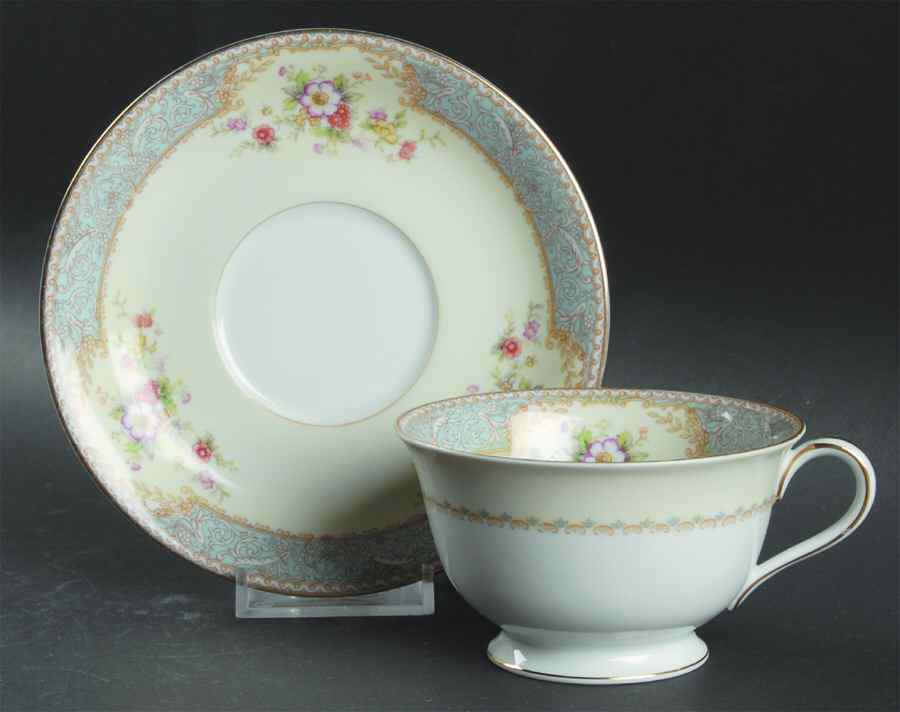 Bluedawn (4715) Footed Cup & Saucer Set by Noritake-1