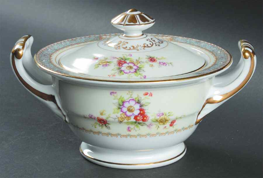 Bluedawn (4715) Sugar Bowl & Lid by Noritake-1