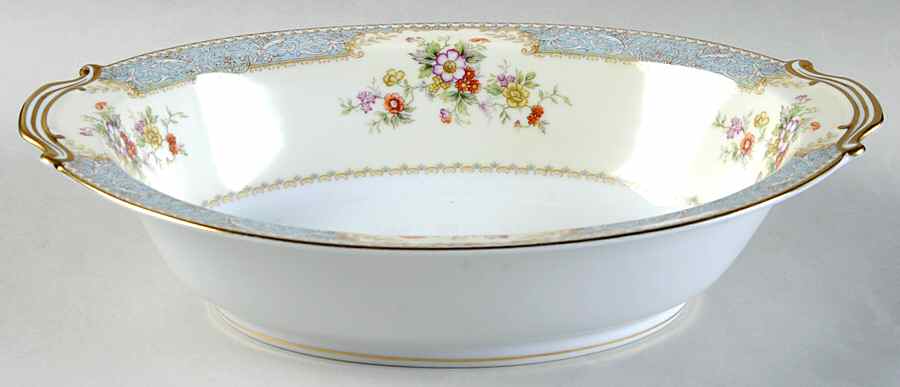 Bluedawn (4715) 10" Oval Vegetable Bowl by Noritake-1