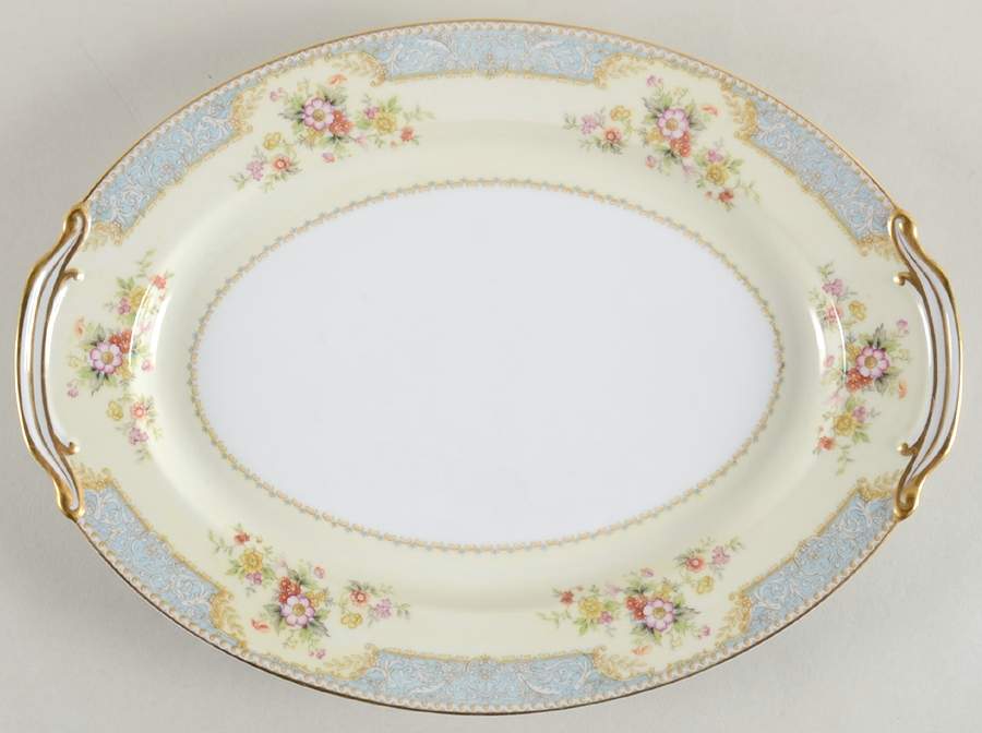 Bluedawn (4715) 13" Oval Serving Platter by Noritake-1