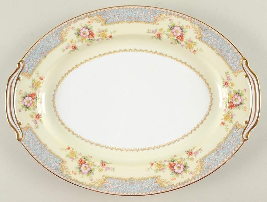Bluedawn (4715) 12" Oval Serving Platter by Noritake-1