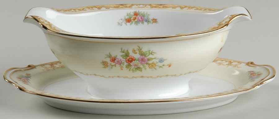 N1238 Gravy Boat with Attached Underplate by Noritake-1