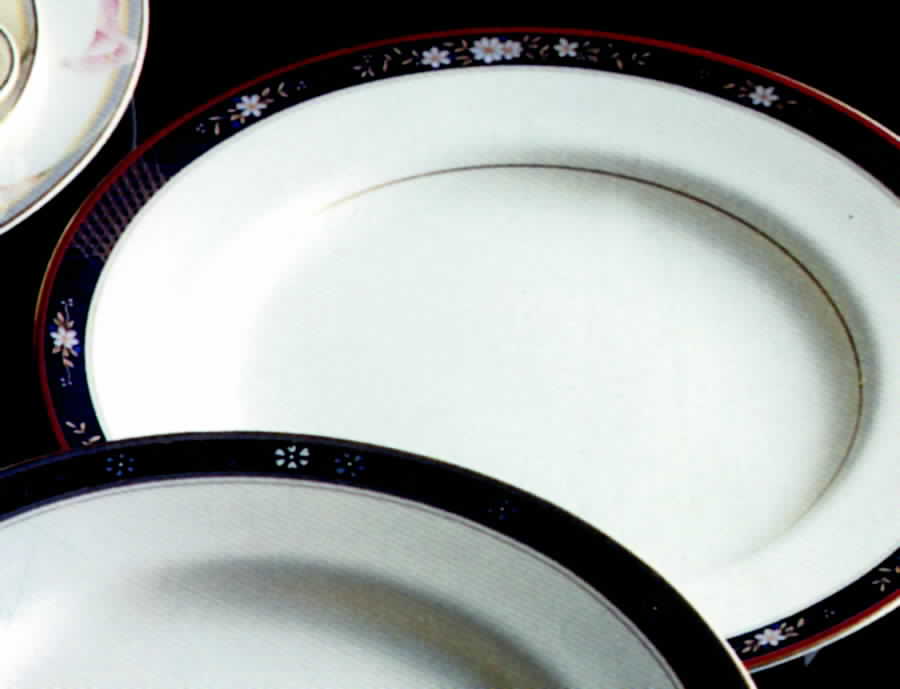 Tapestry Blue Dinner Plate by Narumi-1
