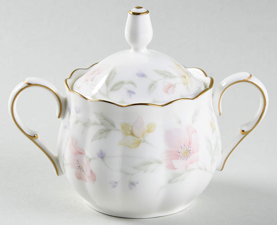 Pastel Garden Sugar Bowl & Lid by Narumi-1