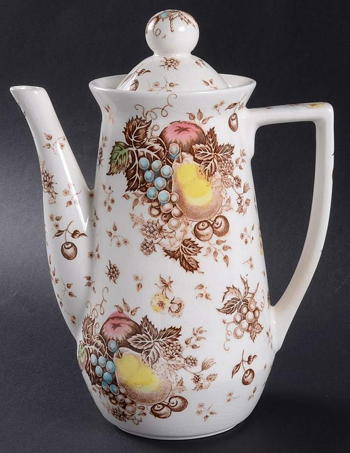 Fruit Festival Coffee Pot & Lid by Nasco (Japan)-1