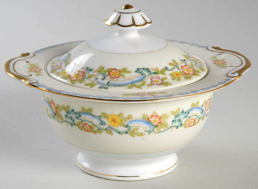 NAT28 Sugar Bowl & Lid by National China-1