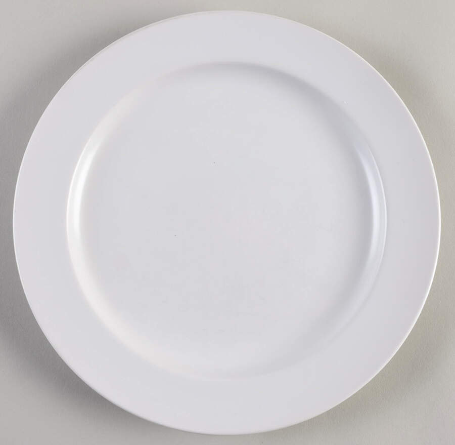 Pearl White (Rim) Luncheon Plate by Noritake-1